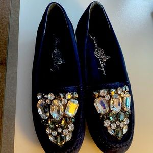 Joan Boyce Navy Suede shoes